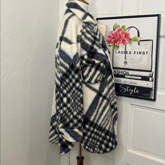 Anine Bing Oakley Multicolored Plaid Oversized Jacket Size XS - Picture 7 of 12